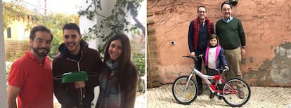 Dos intercambios de regalos propiciados por la aplicación Gratix. Cedida por el blog de Gratix.