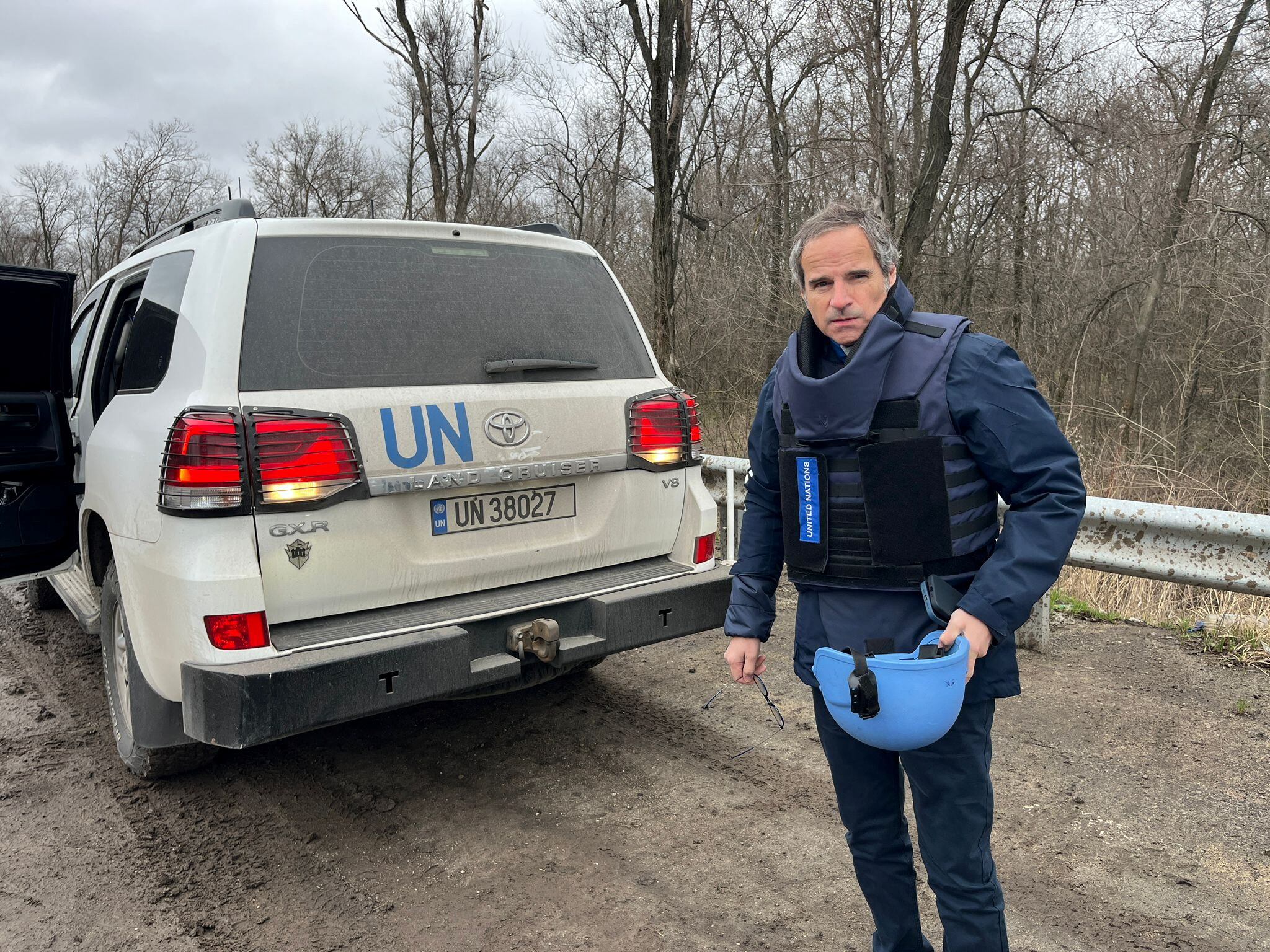 Rafael Grossi, director de la agencia nuclear de la ONU, este miércoles antes de partir a Zaporiyia, donde visitará la mayor central nuclear de Europa.