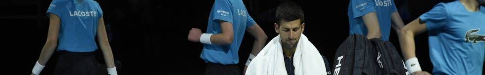 Djokovic, cabizbajo, durante la final contra Murray.