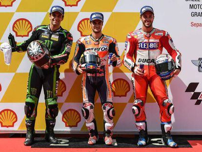 Zarco, Pedrosa y Dovizioso estarán en la primera fila de la parrilla de Sepang.