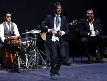 Farruquito presenta su espectáculo 'Improvisao' durante su actuación en el Baluarte de Pamplona.