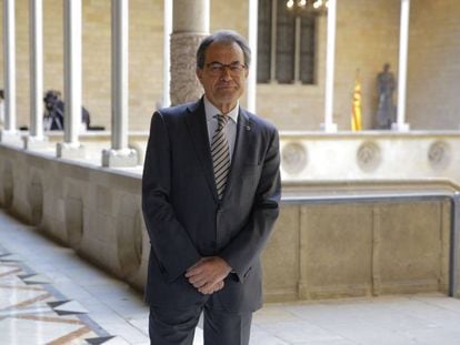 El expresidente catalán, Artur Mas, en el palacio de la Generalitat.