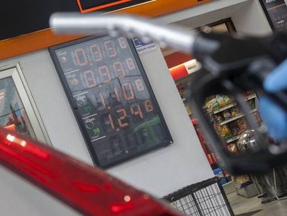 Estaci&oacute;n de servicio de Repsol en Madrid.