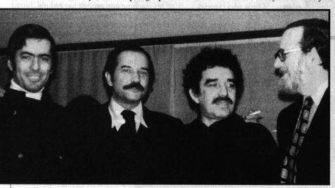 De izquierda a derecha, Mario Vargas Llosa, Carlos Fuentes, Gabriel García Márquez y José Donoso, en los años setenta.