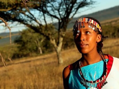 Lilian, en Ositeti (Kenia), su aldea de procedencia.