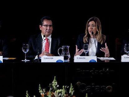 Susana D&iacute;az, en un acto en la Universidad Pablo de Olavide.