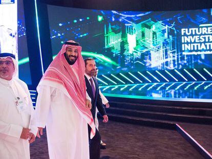 El príncipe heredero saudí, Mohammed bin Salmán, este miércoles.