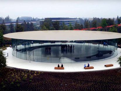 Así es el nuevo Teatro Steve Jobs a vista de drone, donde se presentará el iPhone 8
