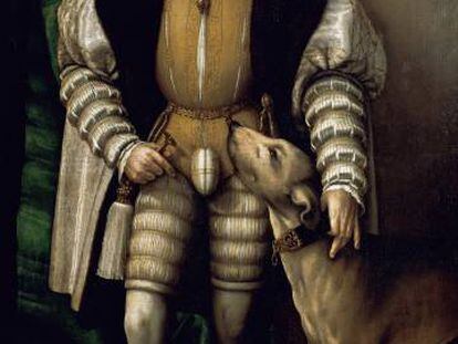 'El emperador Carlos V con un perro' (1533), de Tiziano, en el museo de El Prado.