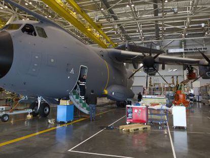 Interior de las instalaciones de Airbus Military en Sevilla.