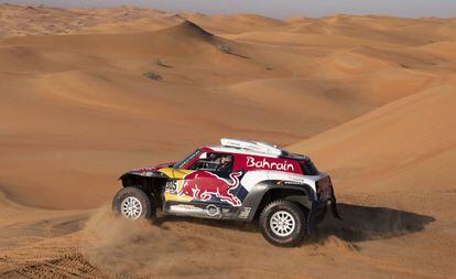 Carlos Sainz, con su Mini, en la etapa 11 del Dakar.