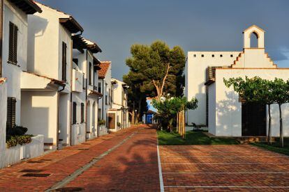 Casas típicas de Alcossebre, en la comarca castellonense del Baix Maestrat.