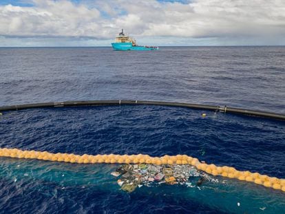 Los residuos recogidos en la primera misión exitosa del proyecto The Ocean Cleanup la semana pasada.