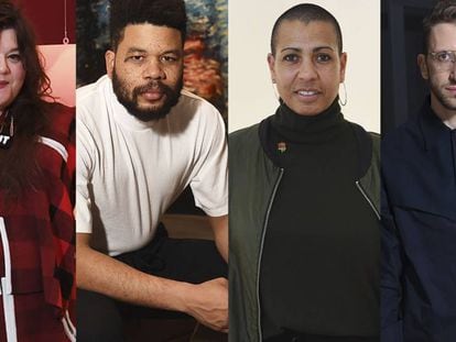 De izquierda a derecha, los artistas ganadores del premio Turner 2019: Tai Shani, Oscar Murillo, Helen Cammock y Lawrence Abu Hamdan.