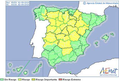 22 provincias, en alerta por lluvias.