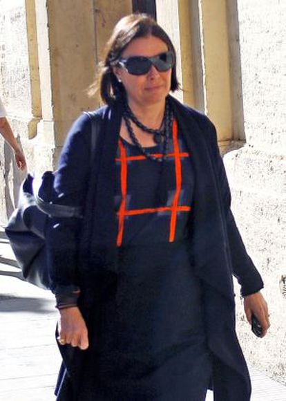 Isabel Villalonga, antes de declarar en el TSJ por el caso Urdangarin.
