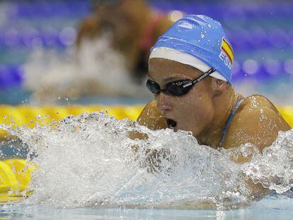 Mireia Belmonte, en las series del 400 estilos esta mañana.