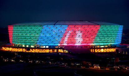 El nuevo estadio olímpico, sede de Baku 2015.