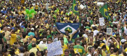 Protestas en Brasil el pasado 15 de marzo por la política del Gobierno.