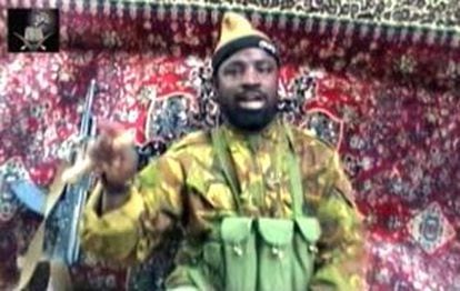Abubakar Shekau, líder de Boko Haram, en una imagen de vídeo.