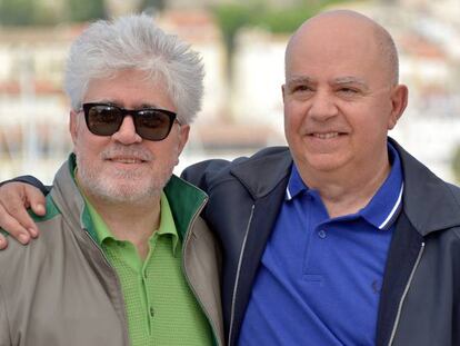 Pedro y Agustín Almodóvar, en Cannes.