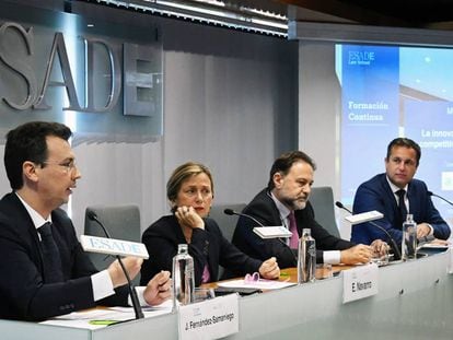 Desde la izquierda: Javier Fern&aacute;ndez-Samaniego; Eugenia Navarro; Mario Alonso y Jordi Fern&aacute;ndez.