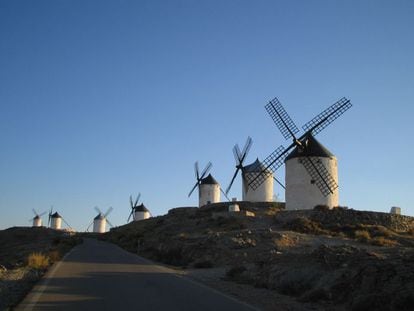 Molinos de viento en Consuegra, en Castilla la Mancha