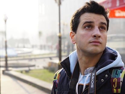 El informático David Méndez, de 34 años, ha creado una página para ayudar a los afectados por la presunta oferta de la empresa Ocio Hoteles. En la imagen, en una visita turística a Ucrania antes de la pandemia.