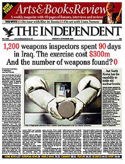 <i>The Independent</i> en formato tabloide.