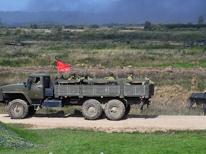 Ejercicios militares conjuntos entre tropas rusas y bielorrusas.