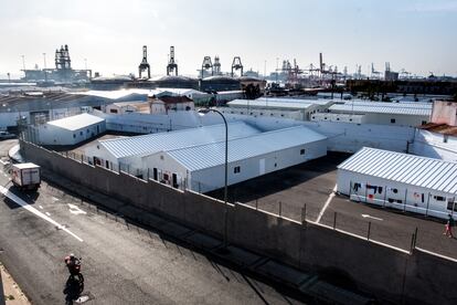 Campo de migrantes Canarias 50, en Las Palmas de Gran Canaria, octubre de 2021.