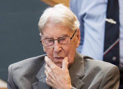 Reinhold Hanning, de 94 años, este viernes durante su juicio.