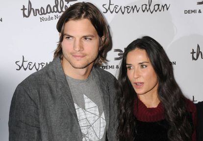 Demi Moore y Ashton Kutcher, en 2011 en Nueva York.