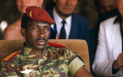 Retrato del capitán Thomas Sankara.