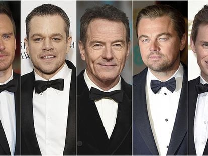 Fassbender, Damon, Cranston, DiCaprio y Redmayne, candidatos en los Oscar a mejor actor.
