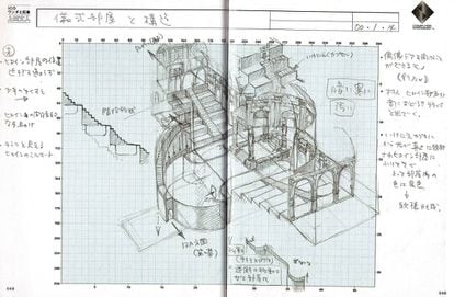 Un esquema de Fumito Ueda para su videojuego 'ICO'.
