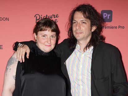 Lena Dunham y Luis Felber en una proyección en Londres, en agosto de 2021.