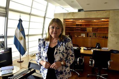 Susana Malcorra, en su despacho, el 2 de febrero, durante la entrevista con EL PAÍS.