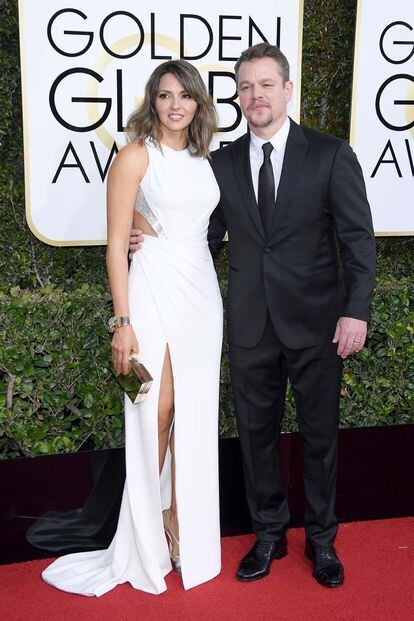 Matt Damon y su mujer Luciana Bozan Barroso.