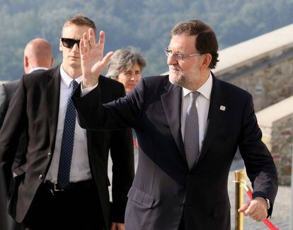 El presidente en funciones Mariano Rajoy a su llegada a la cumbre de la UE en Bratislava (Eslovaquia) el pasado viernes.
