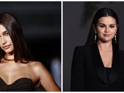 Selena Gómez y Hailey Bieber a su llegada a la Gala del Museo de la Academia 2022 en Los Ángeles a