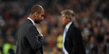 Guardiola, en el partido ante el Málaga.