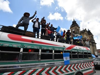 Autoridades indígenas llegan el martes a Ciudad de Guatemala para apoyar las jornadas de protestas que exigen la renuncia de la fiscal general, Consuelo Porras.