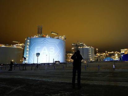 Planta de gas del proyecto Yamal LNG en la península de Yamal, en el noroeste de Siberia (Rusia).
