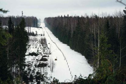 La frontera con Rusia cerca de Imatra, en Finlandia, el 18 de marzo.