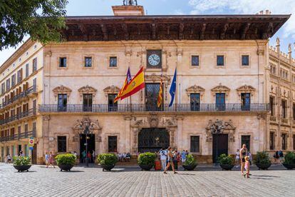 El ayuntamiento de Palma de Mallorca, España.
