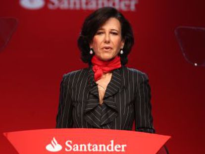 Ana Patricia Botín, en la junta general extraordinaria de accionistas tras la muerte de Emilio Botín, el pasado mes de septiembre.