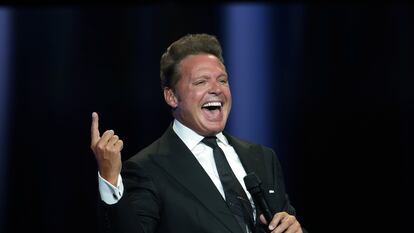 Luis Miguel durante un concierto en Dallas (Texas).