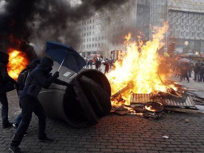 Disturbios en París, este sábado.