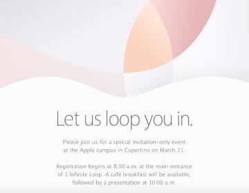 Invitación enviada por Apple a EL PAíS.
